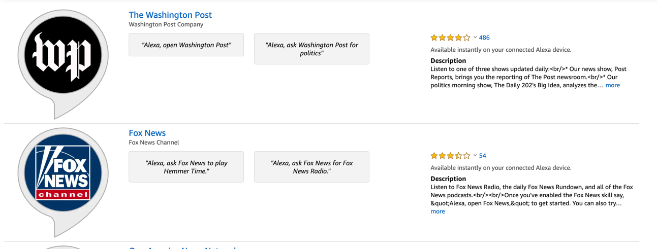 Amazon Alexa News Skills Amazon Alexa News Skills